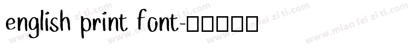 english print font字体转换